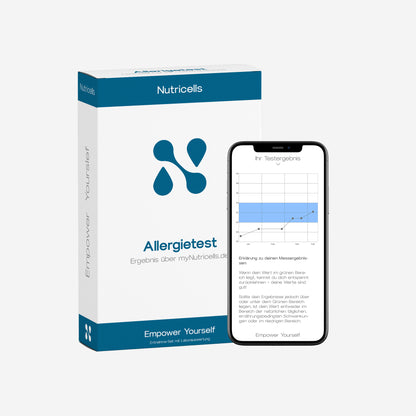 Allergietest Ergebnisse in der Nutricells App und im mynutricells.de Profil