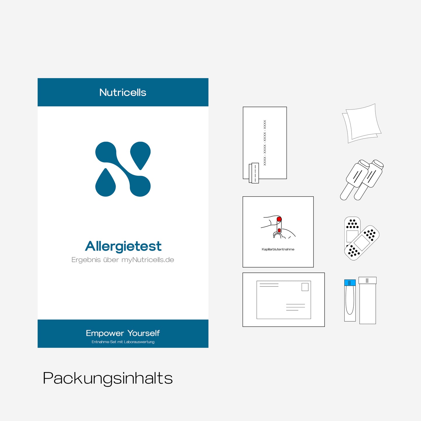 Inhalt des Allergietest Testkits
